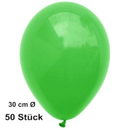 Luftballon Grün, Pastell, gute Qualität, 50 Stück