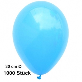 Luftballon Himmelblau, Pastell, gute Qualität, 1000 Stück