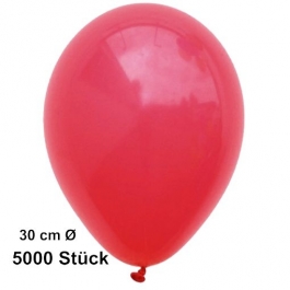 Luftballon Rot, Pastell, gute Qualität, 5000 Stück