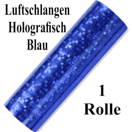 Luftschlangen Blau Holografisch Metallic