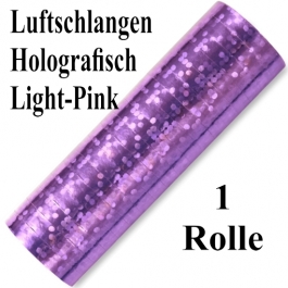 Luftschlangen Light-Pink Holografisch Metallic