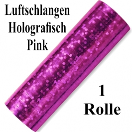 Luftschlangen Pink Holografisch Metallic
