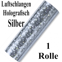 Luftschlangen Silber Holografisch