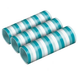 3 Rollen Luftschlangen Aqua Glamor