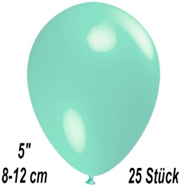 Luftballons 12 cm, Aquamarin, 25 Stück