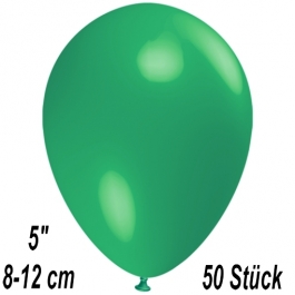Luftballons 12 cm, Dunkelgrün, 50 Stück