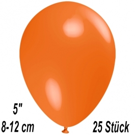 Luftballons 12 cm, Orange, 25 Stück