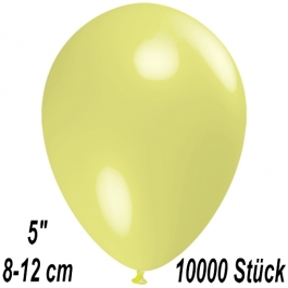 Luftballons 12 cm, Pastellgelb, 10000 Stück