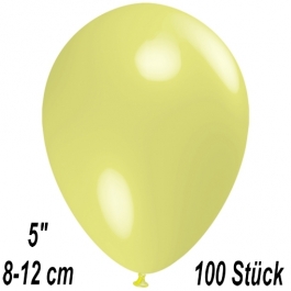 Luftballons 12 cm, Pastellgelb, 1000 Stück
