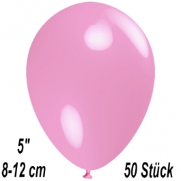 Luftballons 12 cm, Rosa, 50 Stück