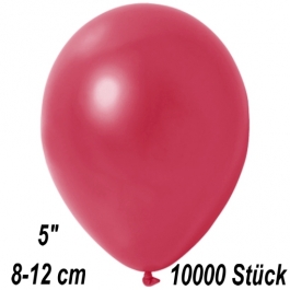 Kleine Metallic Luftballons, 8-12 cm, Rot, 10000 Stück