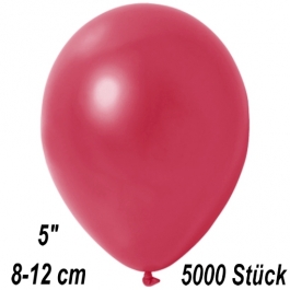 Kleine Metallic Luftballons, 8-12 cm, Rot, 5000 Stück