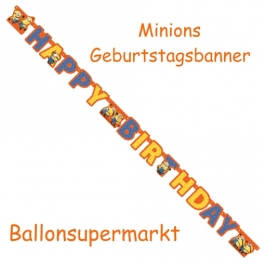 Minions Geburtstagsbanner zum Kindergeburstag