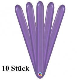 10 Modellierballons Qualatex 260Q Chrome Violett Luftballon zum Modellieren