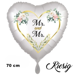 Großer Mr. and Mr. Luftballon aus Folie zur Hochzeit