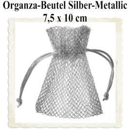 Organzabeutel Silber-Metallic für Hochzeitsmandeln