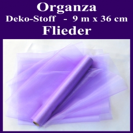 Organza Deko-Stoff, Flieder, 9 Meter x 36 cm