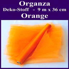 Organza Deko-Stoff, Orange, 9 Meter x 36 cm