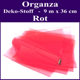 Organza Deko-Stoff, Rot