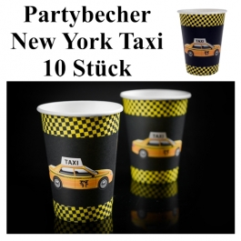 Partybecher New York Taxi, Partydekoration USA