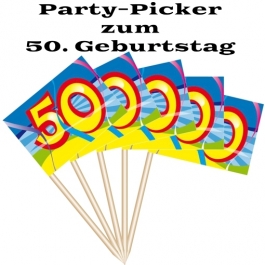 Party Picker Zahl 50, Dekoration zum Geburtstag