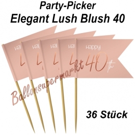 Party-Picker Elegant Lush Blush 40, Dekoration zum 40. Geburtstag