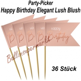 Party-Picker Elegant Lush Blush Happy Birthday, Dekoration zum Geburtstag