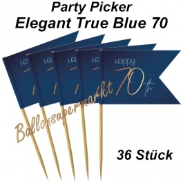 Party-Picker Elegant True Blue 80, Dekoration zum 80. Geburtstag