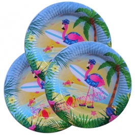 Flamingo Partyteller Hawaii-Party