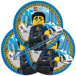 Partyteller LEGO City zum Kindergeburtstag, 8 Stück