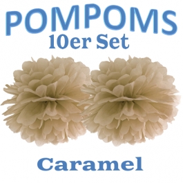Pompoms Caramel, 10 Stück