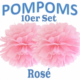 Pompoms Rosé, 10 Stück