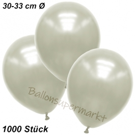 Premium Metallic Luftballons, Elfenbein, 30-33 cm, 1000 Stück