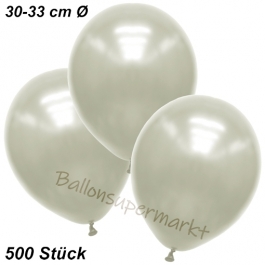 Premium Metallic Luftballons, Elfenbein, 30-33 cm, 500 Stück