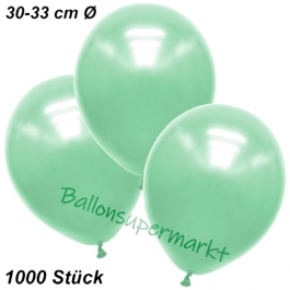 Premium Metallic Luftballons, Mintgrün, 30-33 cm, 1000 Stück