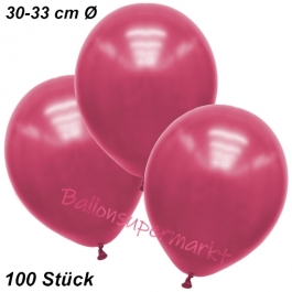 Premium Metallic Luftballons, Pink, 30-33 cm, 100 Stück