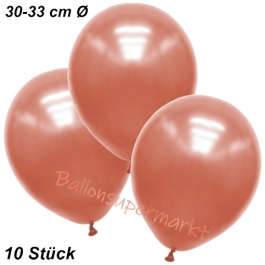 Premium Metallic Luftballons, Rosegold, 30-33 cm, 10 Stück