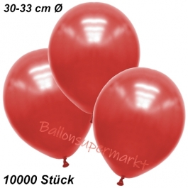 Premium Metallic Luftballons, Rot, 30-33 cm, 10000 Stück