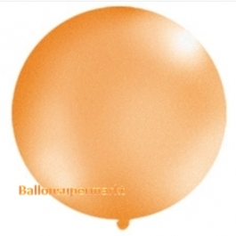Großer Rund-Luftballon, Orange-Metallic, 100 cm