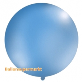 Großer Rund-Luftballon, Pastell-Blau, 100 cm