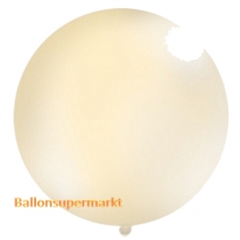 Großer Rund-Luftballon, Pastell-Creme, 100 cm