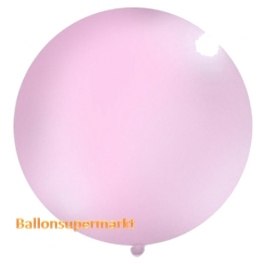 Großer Rund-Luftballon, Pastell-Hellrosa, 100 cm