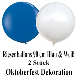 Dekoration Riesenballons balu und weiß, 2 Stück 90 cm