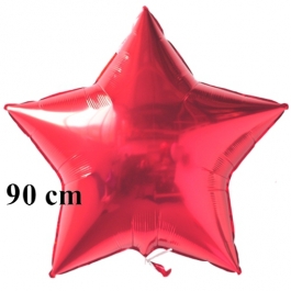 Luftballon aus Folie, Sternballon, Rot, 90 cm