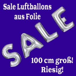 Sale Luftballons Schaufensterdekoration, 1 Meter groß, Silber