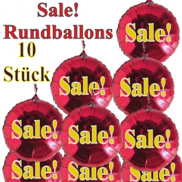Sale! 10 Stück rote Rundballons zur Befüllung mit Luft, zu Werbeaktionen, Rabattaktionen, Schaufensterdekoration