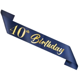 Schärpe zum 40. Geburtstag
