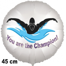 Schwimmsport Luftballon. You are the Champion! 45 cm inklusive Helium