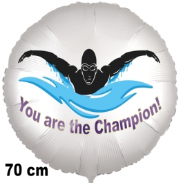 Schwimmsport Luftballon. You are the Champion! 70 cm inklusive Helium