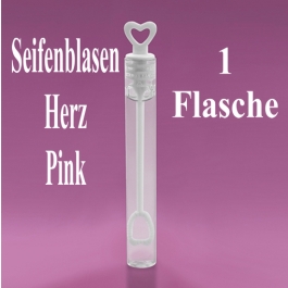 Seifenblasen Hochzeit, Wedding Bubbles Herz pink, 1 Stück